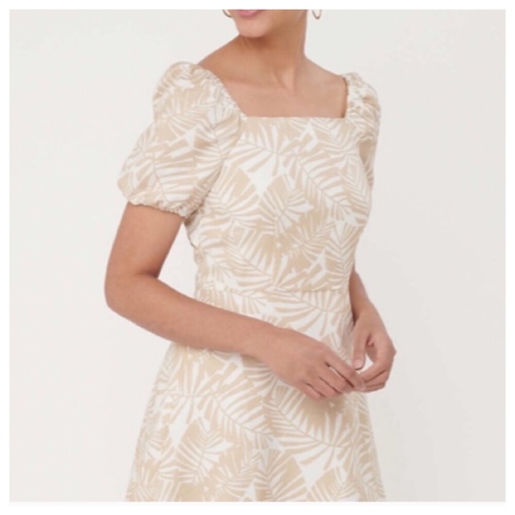 Loft Palm Beach Tie Back Flare Dress 2 4 6 - Picture 2 of 13